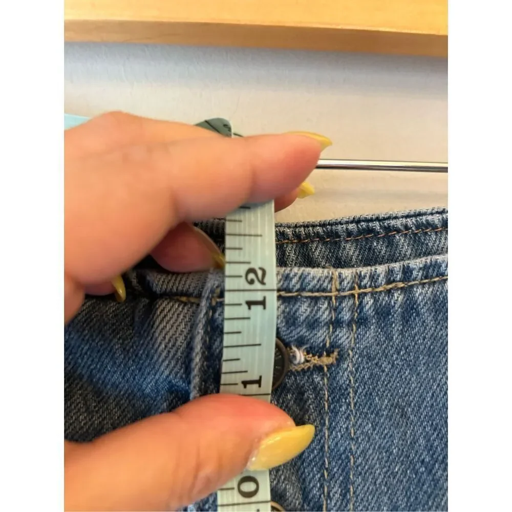 Care FP Super Sweeper Button Fly Wide-Leg Flood Jeans sz M - Picture 7 of 11